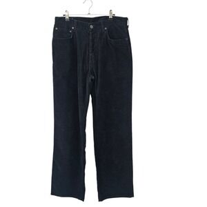 Abercrombie & Fitch Corduroy Pants Mens 32 R‎ Navy Blue Vintage 14 Wale Straight